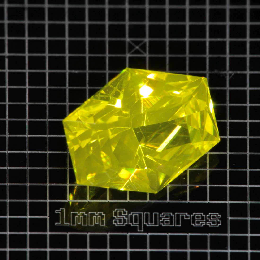 Yellow GAGG garnet Diamond Hexagon gemstone