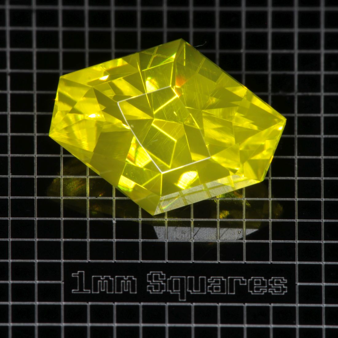 Yellow GAGG garnet Diamond Hexagon gemstone