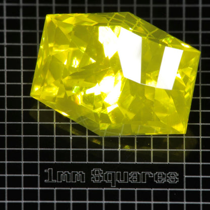 Yellow GAGG garnet Diamond Hexagon gemstone