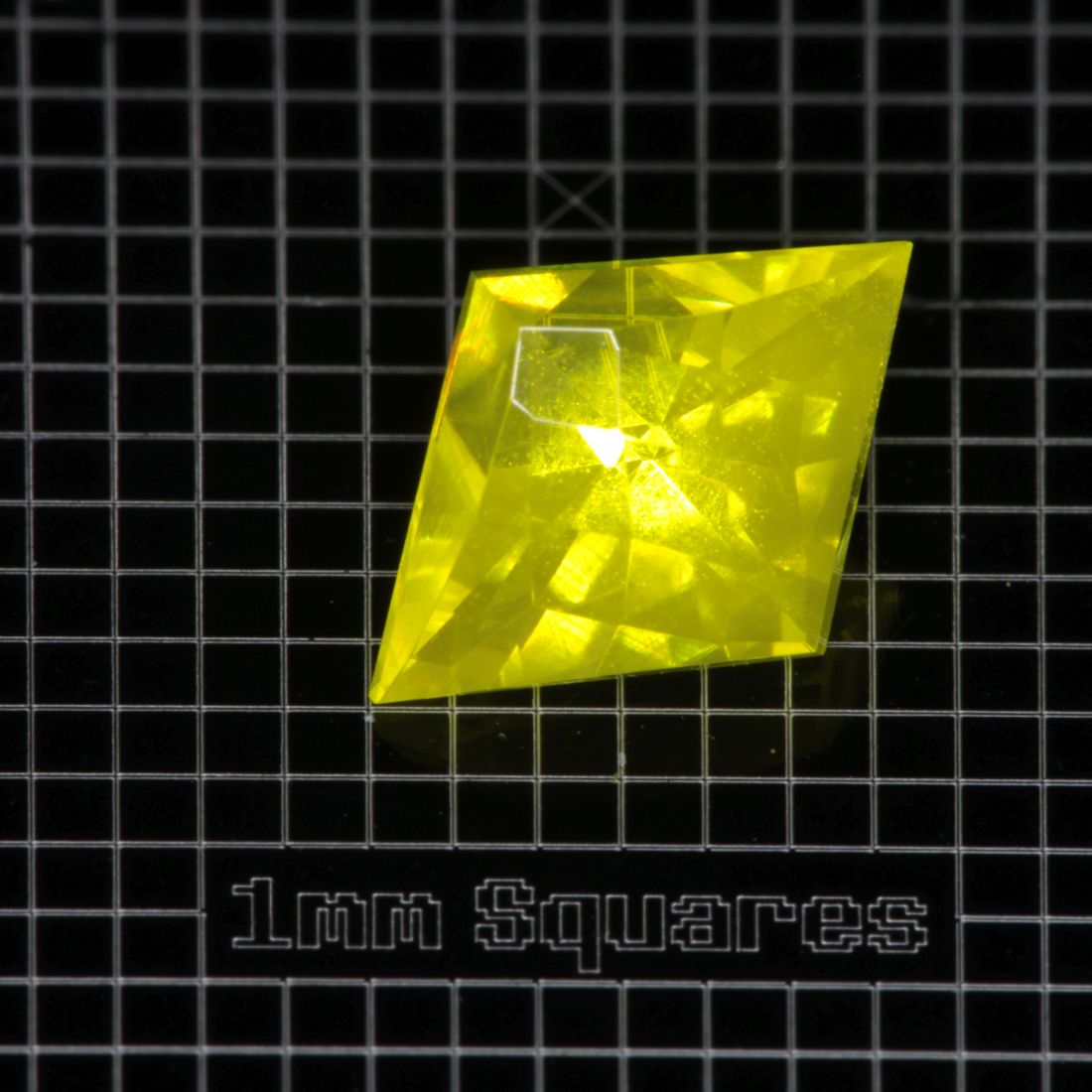 Yellow GAGG garnet Diamond Rhombus gemstone