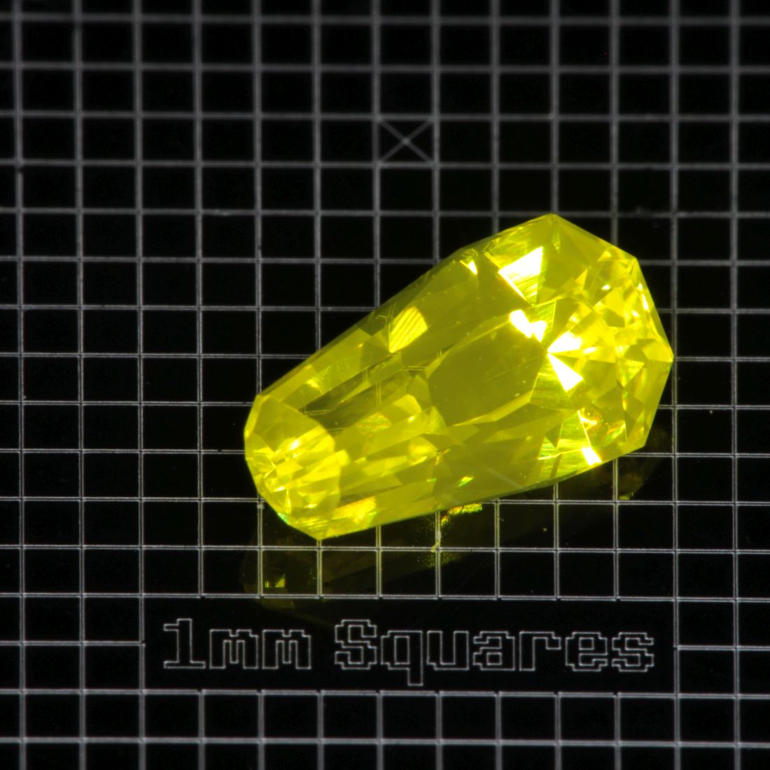 Yellow GAGG garnet Coffin gemstone