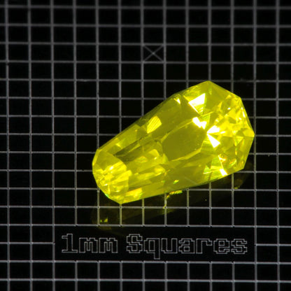 Yellow GAGG garnet Coffin gemstone
