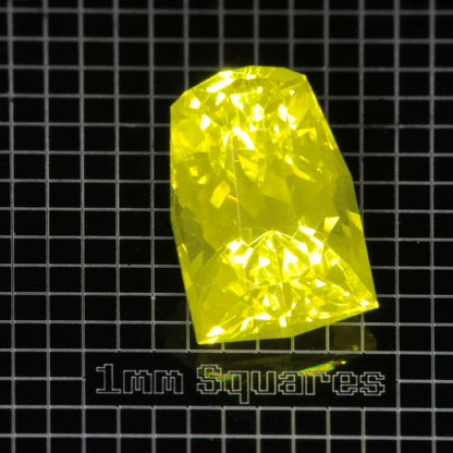 Yellow GAGG garnet Arched Window gemstone