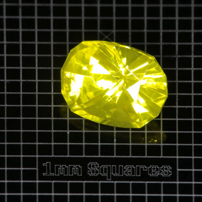 Yellow GAGG garnet Checkered Oval gemstone