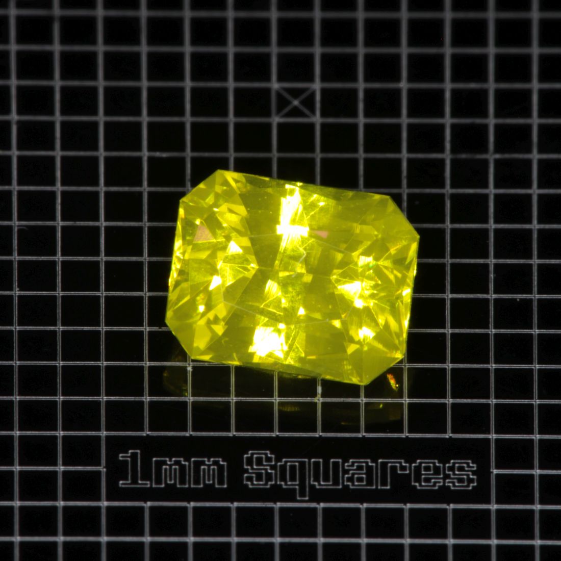 Yellow GAGG garnet Clipped Rectangle gemstone