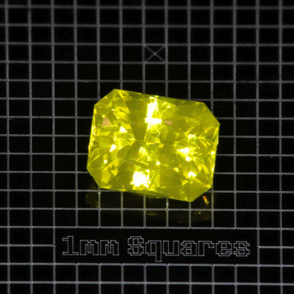 Yellow GAGG garnet Clipped Rectangle gemstone