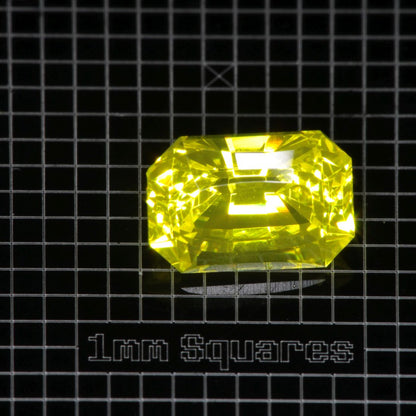 Yellow GAGG garnet Clipped Rectangle gemstone