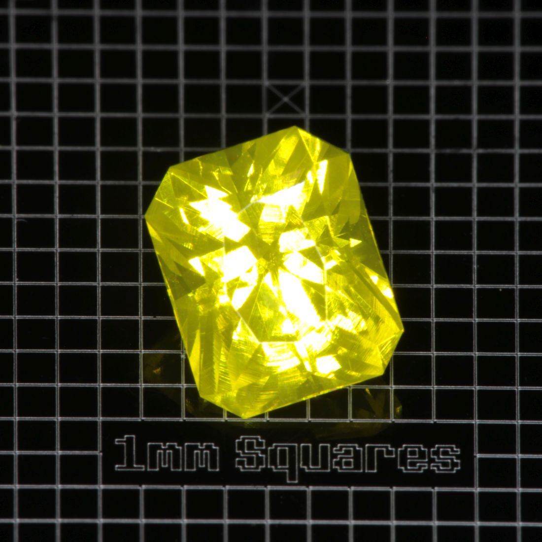 Yellow GAGG garnet Clipped Rectangle gemstone