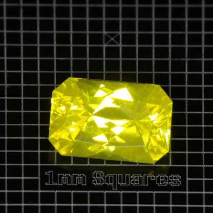 Yellow GAGG garnet Clipped Rectangle gemstone