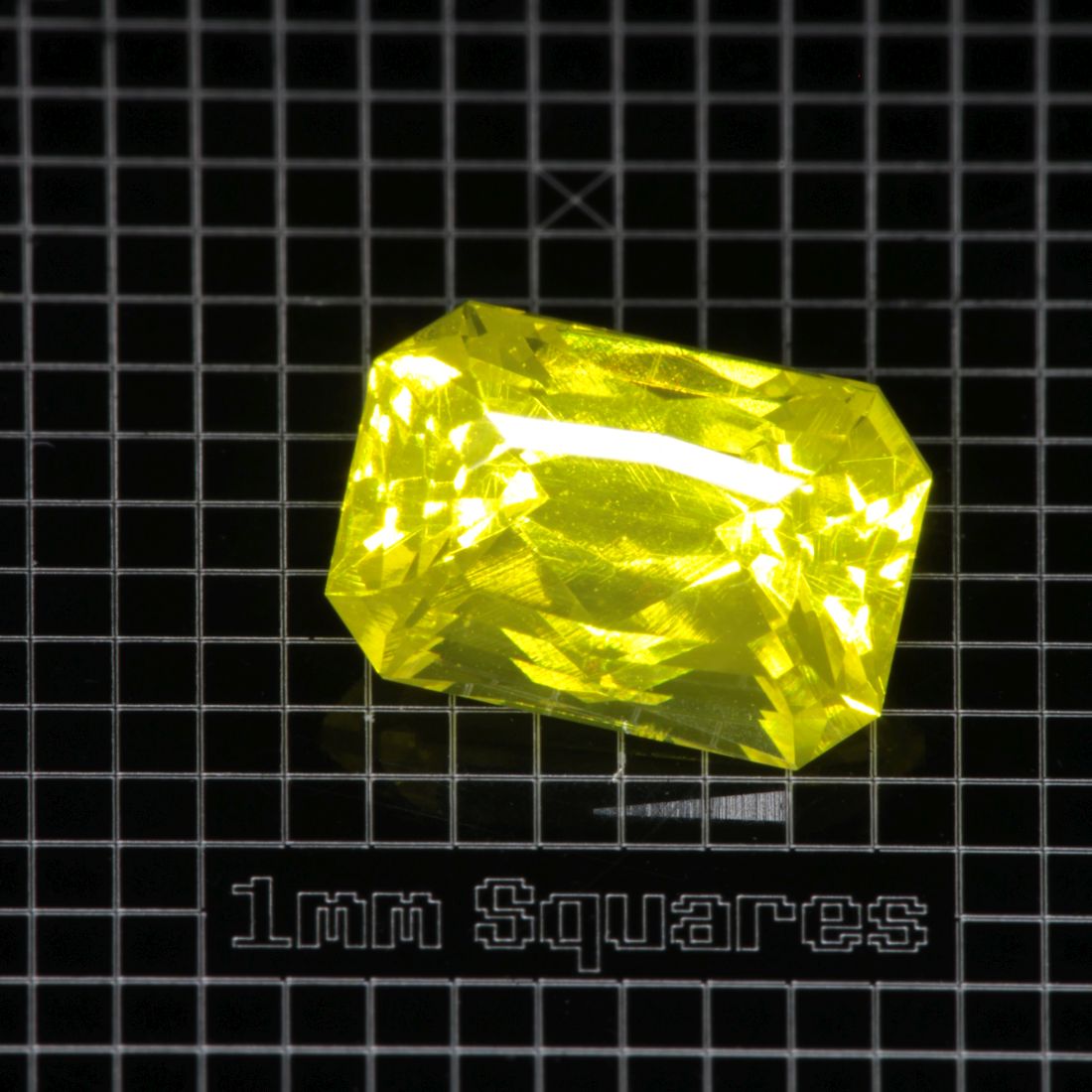 Yellow GAGG garnet Clipped Rectangle gemstone