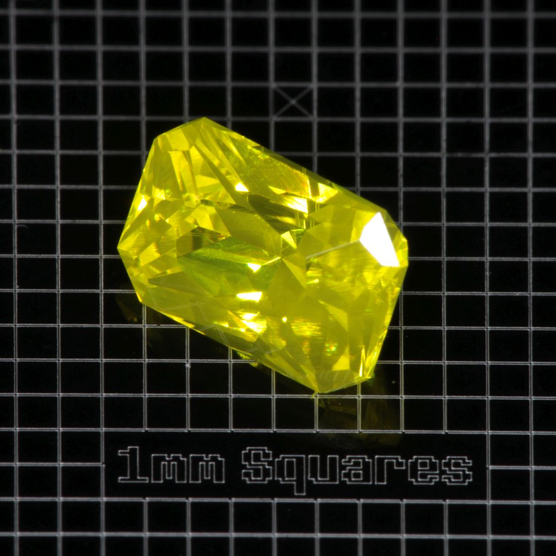 Yellow GAGG garnet Clipped Rectangle gemstone