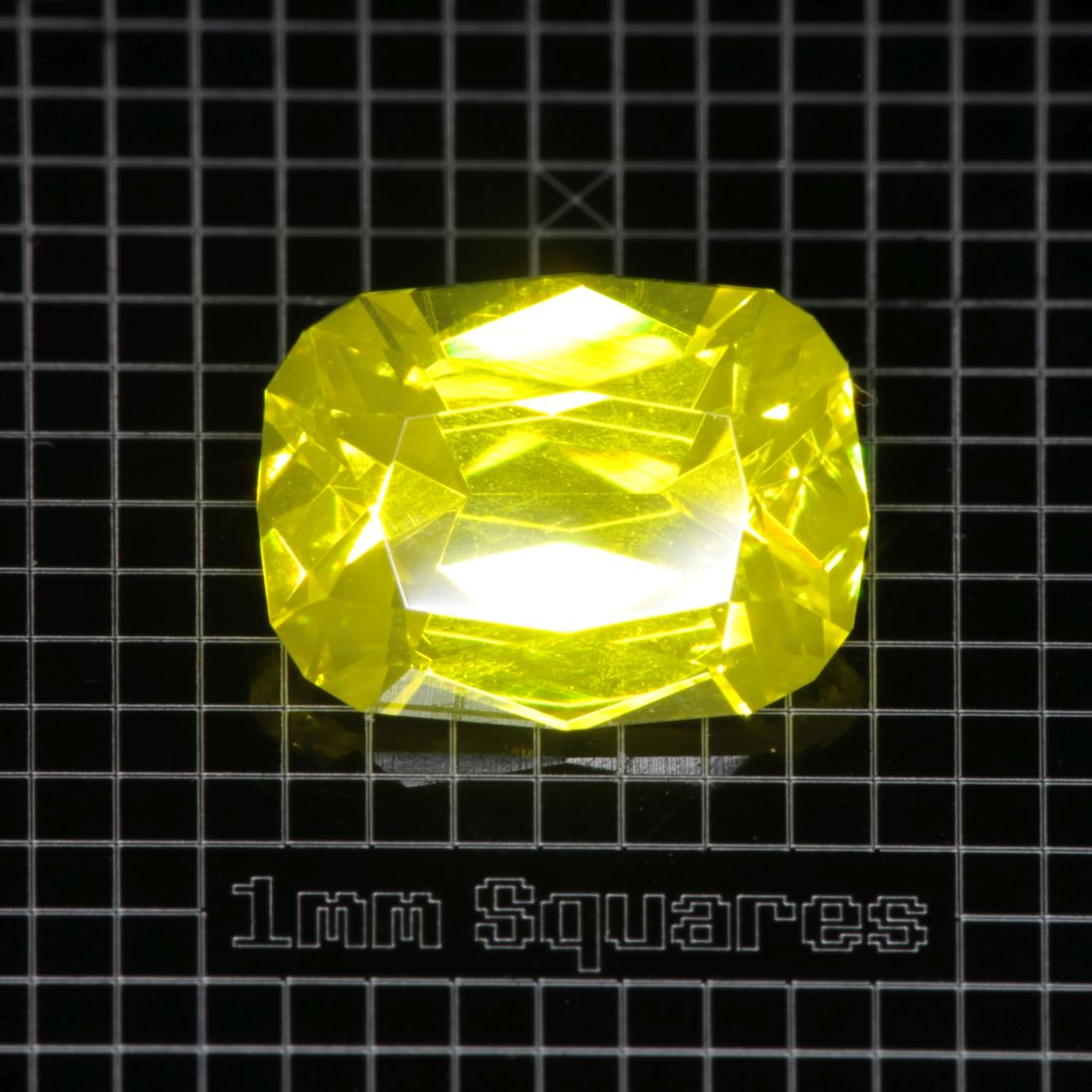 Yellow GAGG garnet Rounded Rectangle gemstone