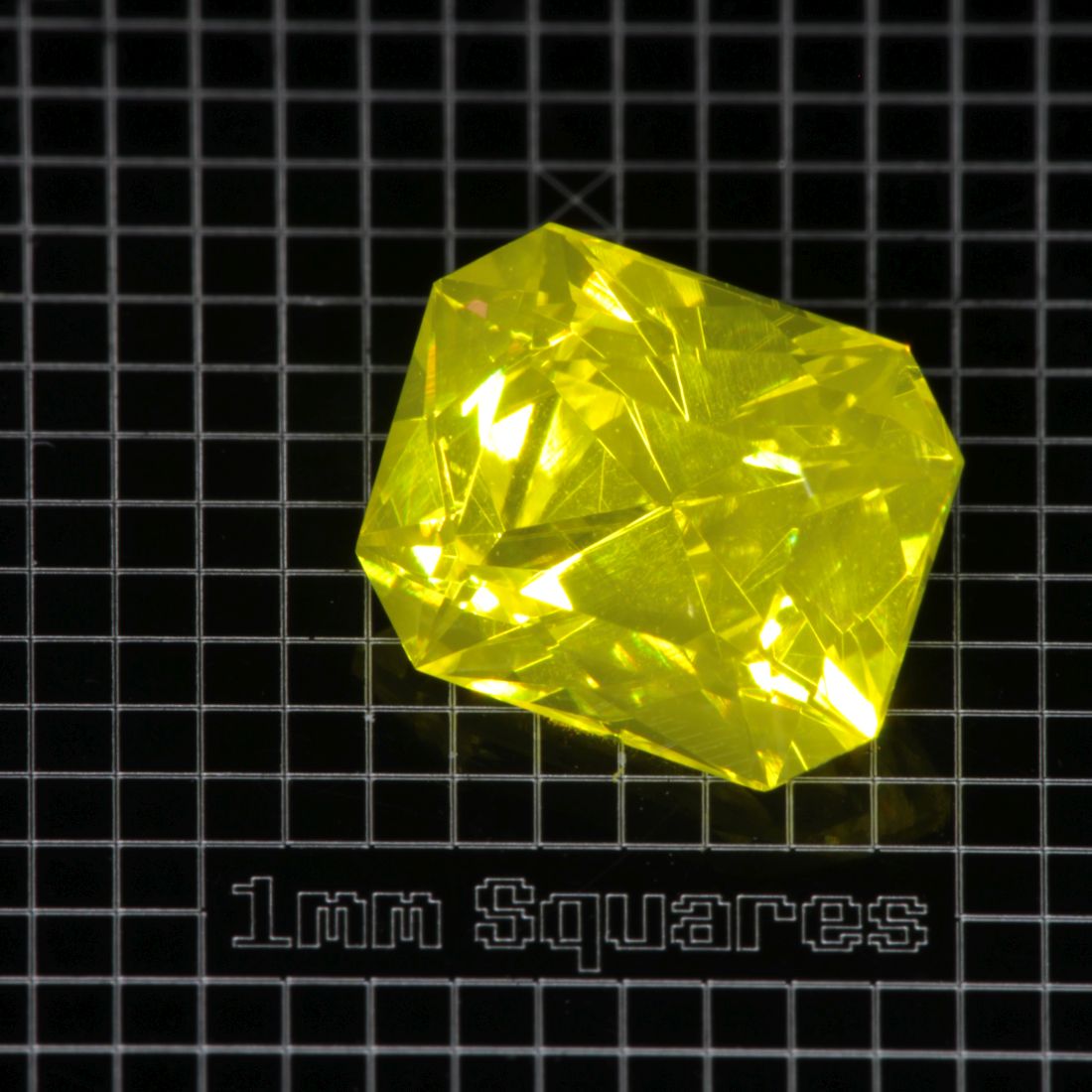 Yellow GAGG garnet Clipped Rectangle gemstone