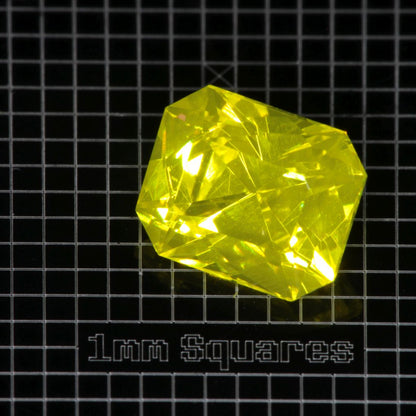 Yellow GAGG garnet Clipped Rectangle gemstone