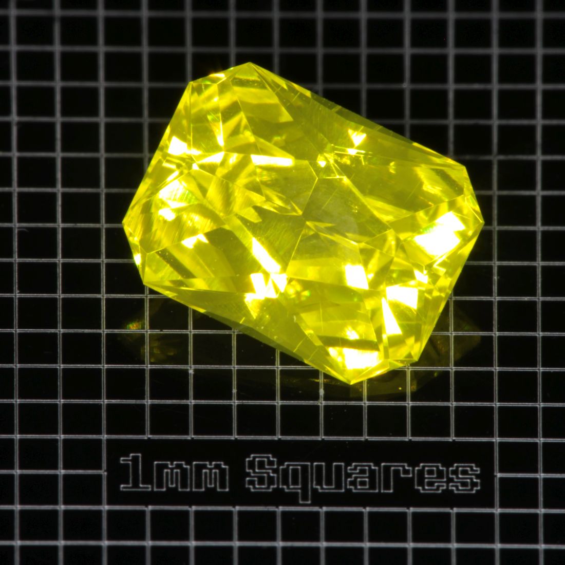 Yellow GAGG garnet Clipped Rectangle gemstone