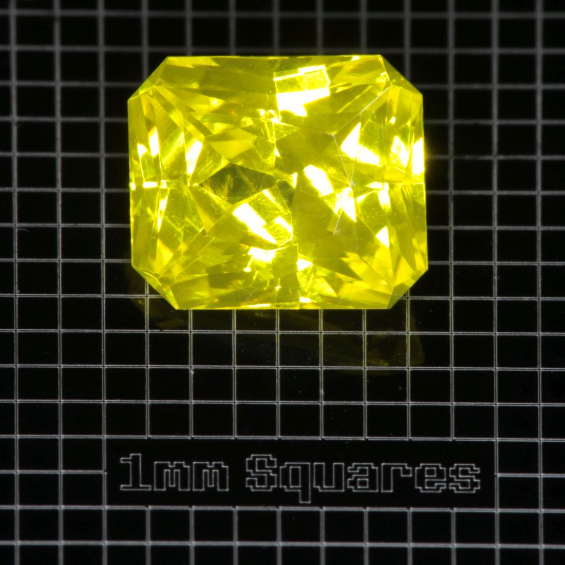 Yellow GAGG garnet Clipped Rectangle gemstone