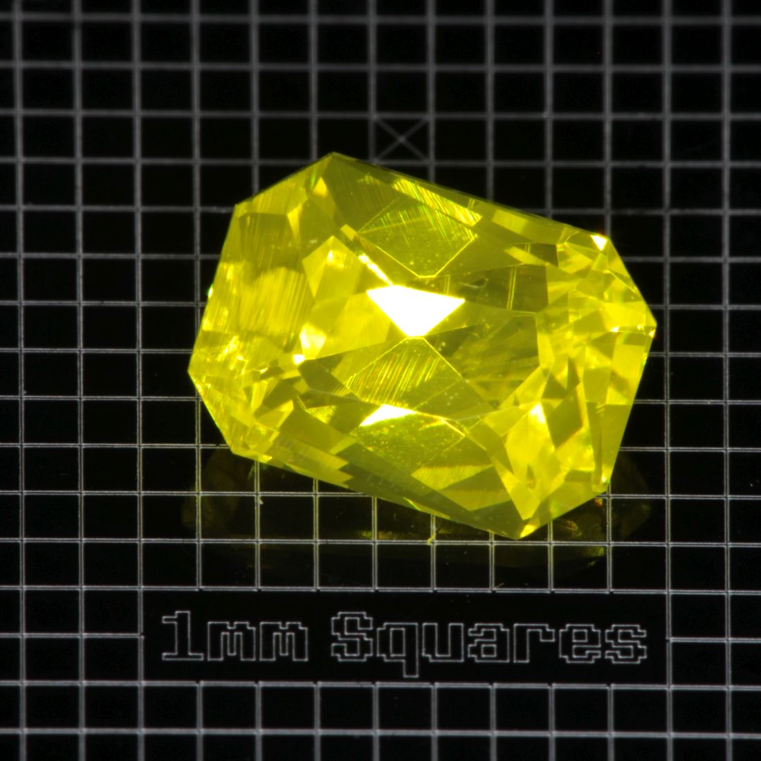 Yellow GAGG garnet Clipped Rectangle gemstone