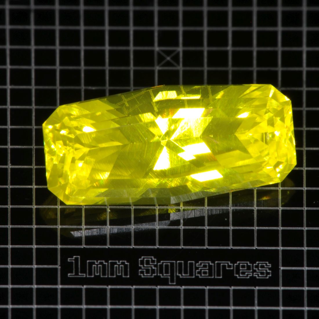 Yellow GAGG garnet Clipped Rectangle gemstone