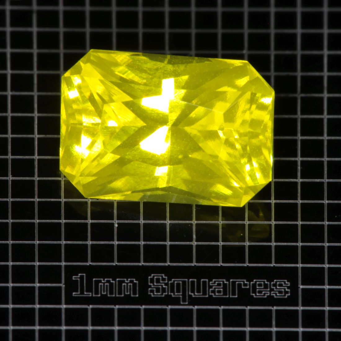 Yellow GAGG garnet Clipped Rectangle gemstone