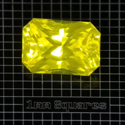Yellow GAGG garnet Clipped Rectangle gemstone