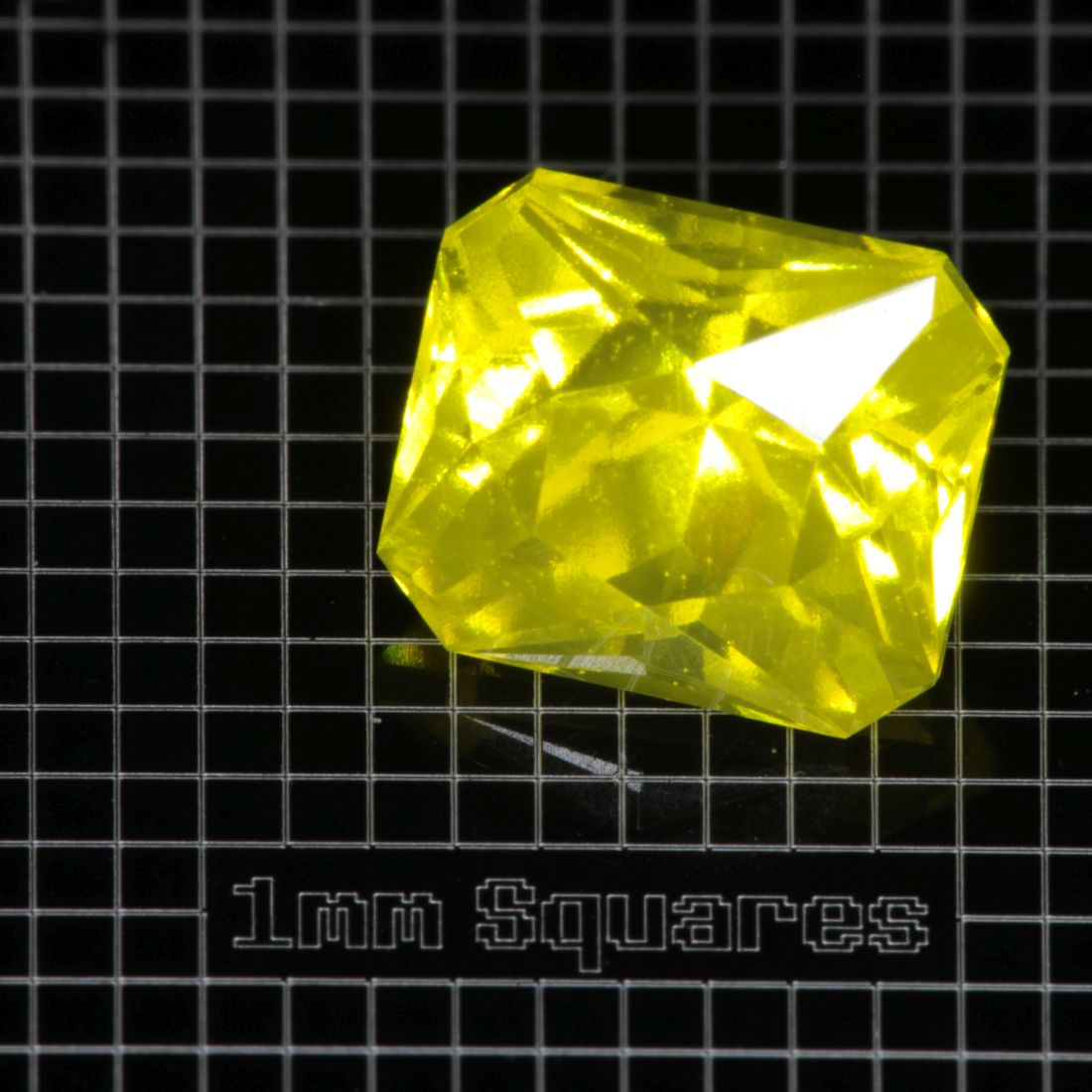 Yellow GAGG garnet Clipped Rectangle gemstone