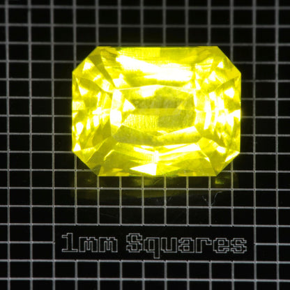 Yellow GAGG garnet Clipped Rectangle gemstone