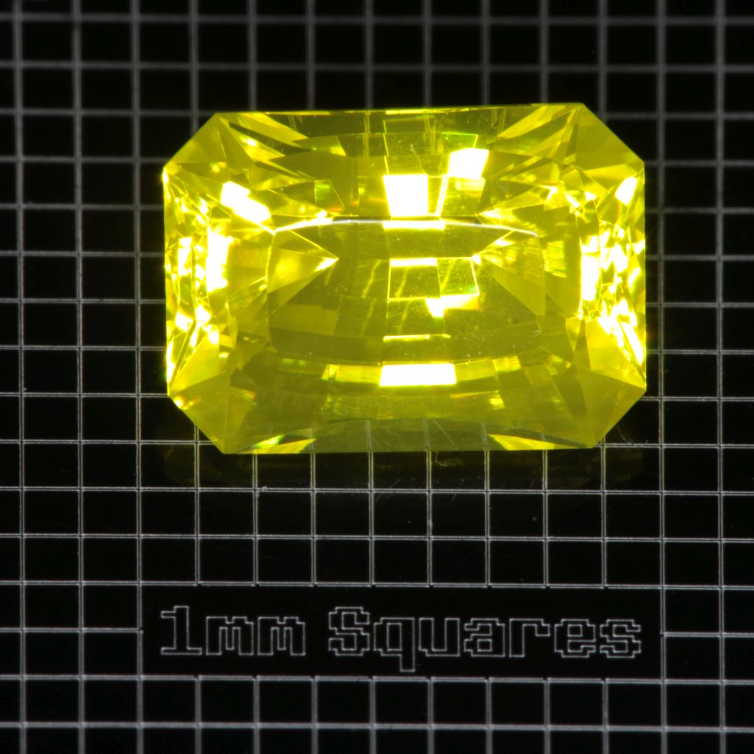 Yellow GAGG garnet Clipped Rectangle gemstone