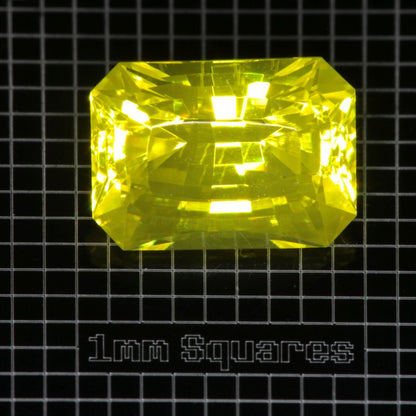 Yellow GAGG garnet Clipped Rectangle gemstone