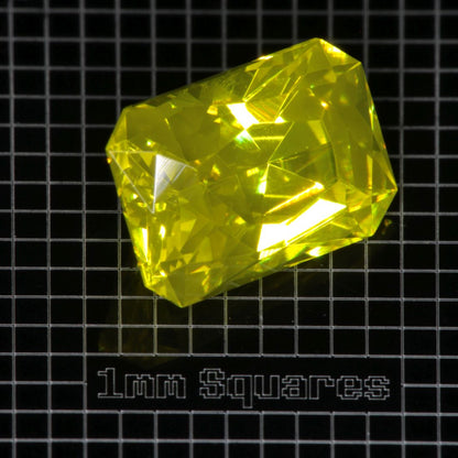Yellow GAGG garnet Clipped Rectangle gemstone