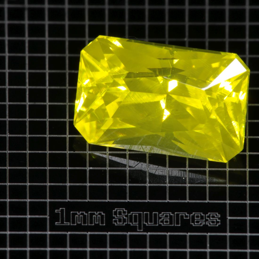 Yellow GAGG garnet Clipped Rectangle gemstone