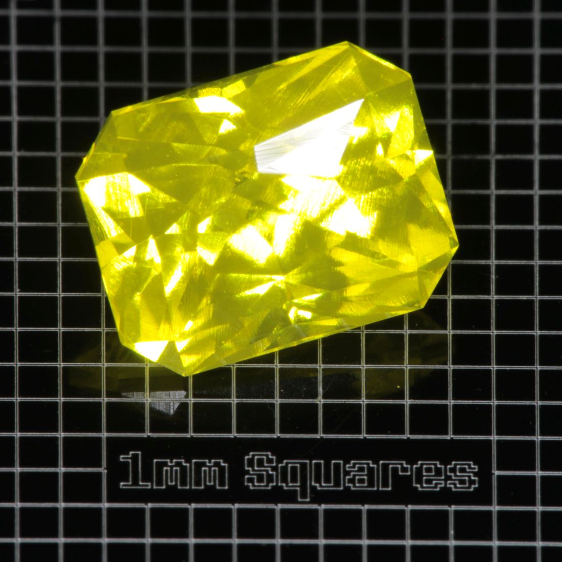 Yellow GAGG garnet Clipped Rectangle gemstone