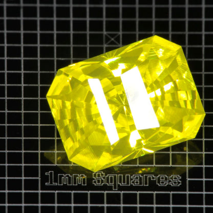 Yellow GAGG garnet Barred Clipped Rectangle gemstone