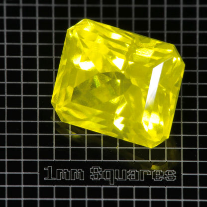 Yellow GAGG garnet Clipped Rectangle gemstone