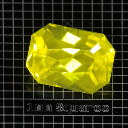 Yellow GAGG garnet Clipped Rectangle gemstone