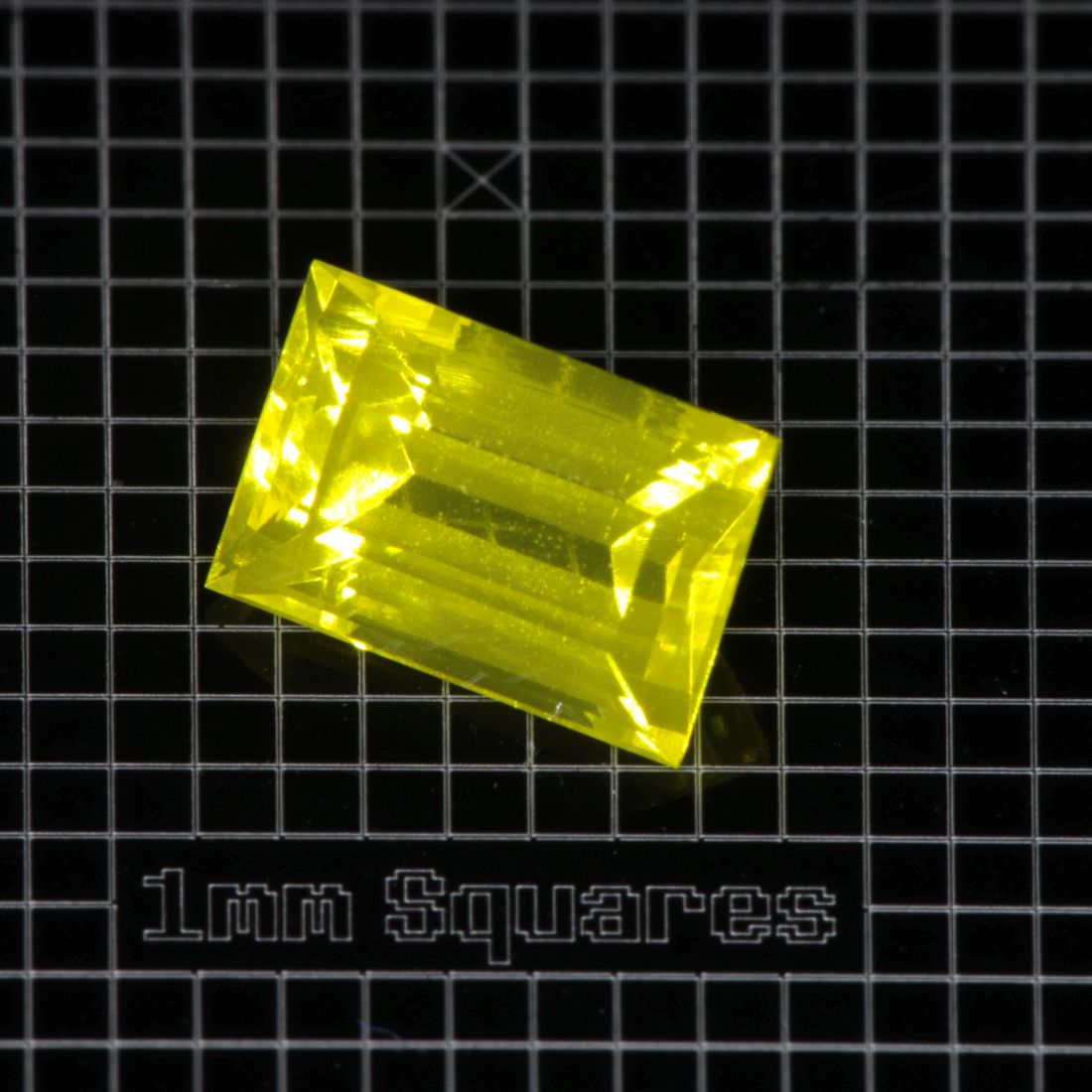 Yellow GAGG garnet Baguette Rectangle gemstone