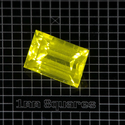 Yellow GAGG garnet Baguette Rectangle gemstone