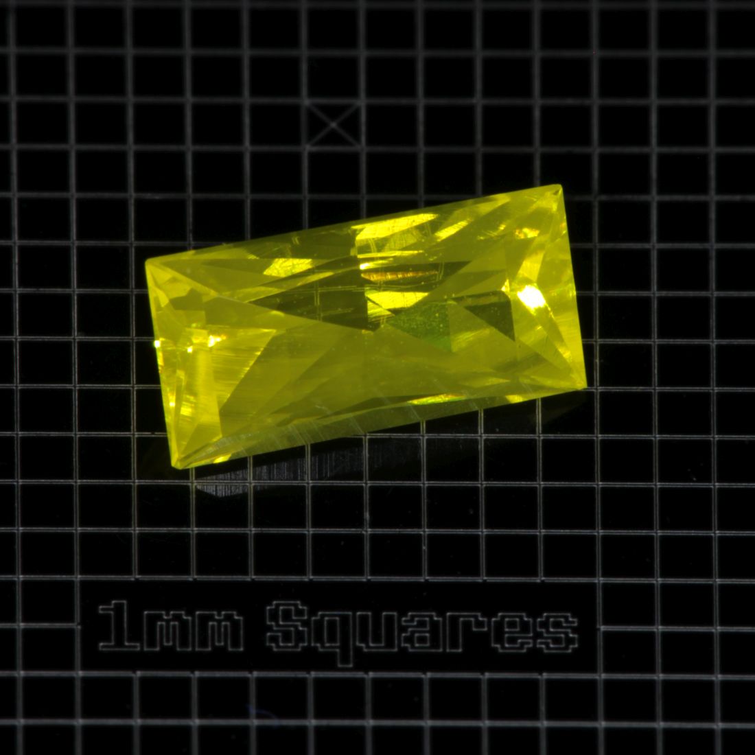 Yellow GAGG garnet Rectangle gemstone