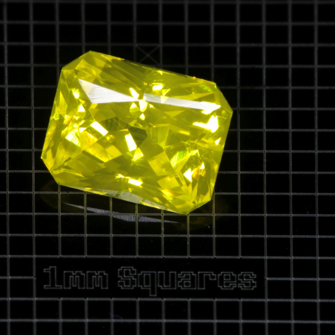 Yellow GAGG garnet Clipped Rectangle gemstone