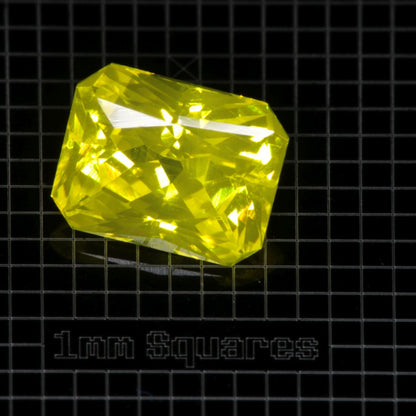 Yellow GAGG garnet Clipped Rectangle gemstone