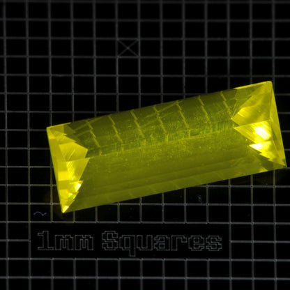 Yellow GAGG garnet Rectangle gemstone