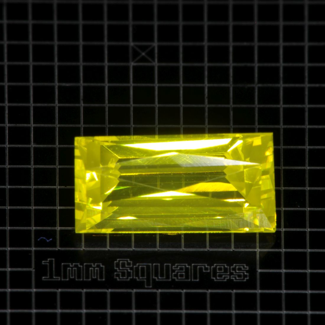 Yellow GAGG garnet Rectangle gemstone