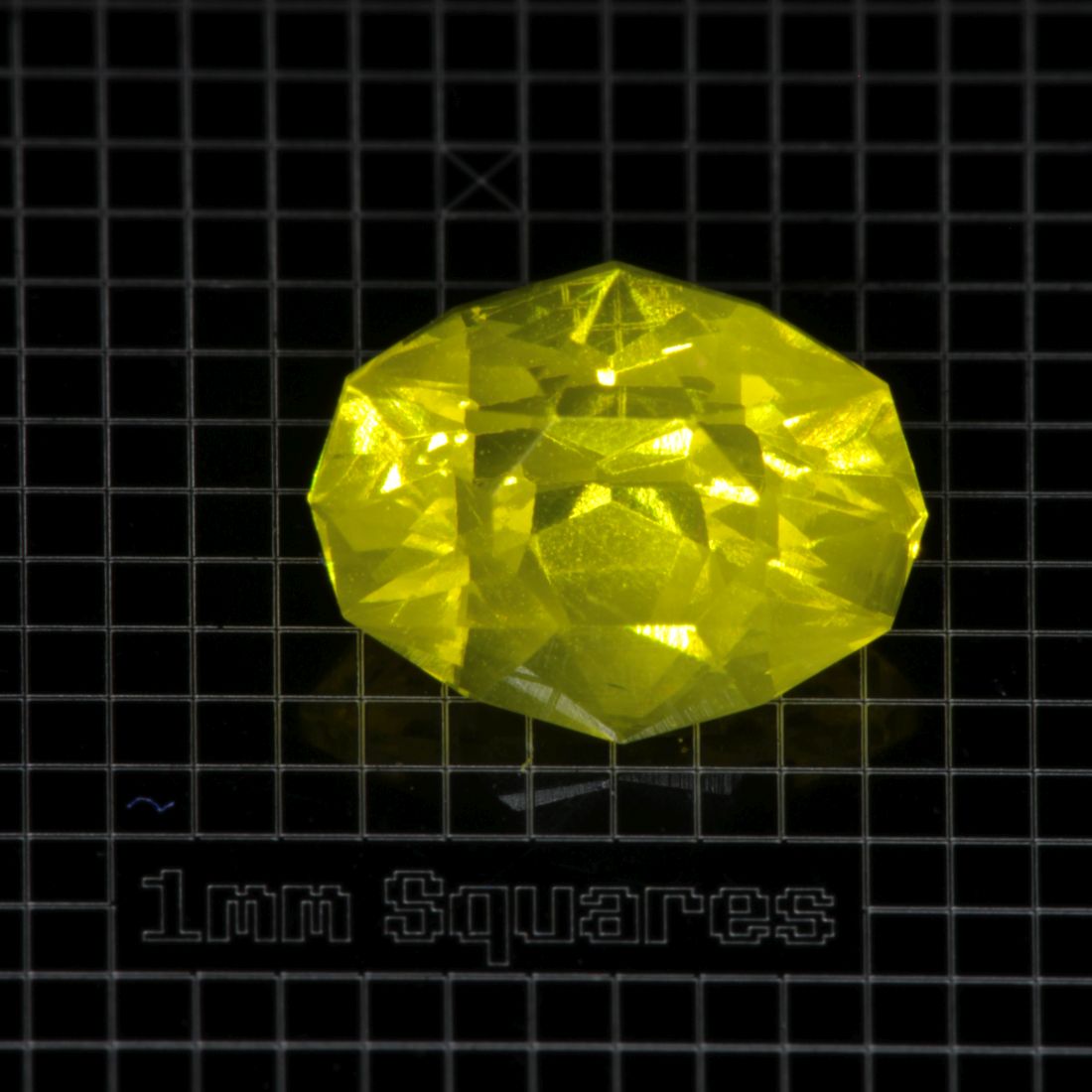 Yellow GAGG garnet Complex Oval gemstone