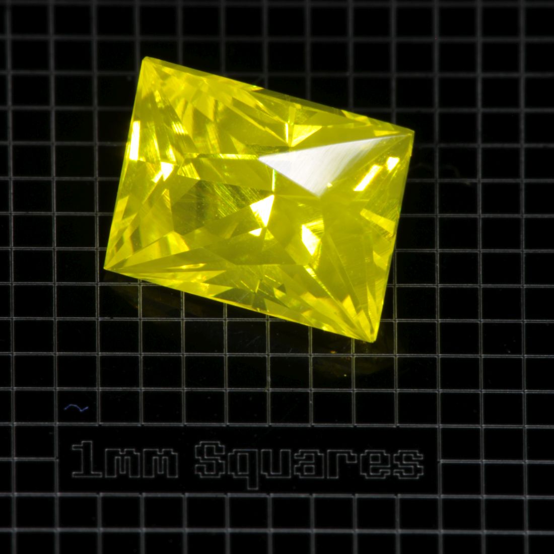 Yellow GAGG garnet Rectangle gemstone
