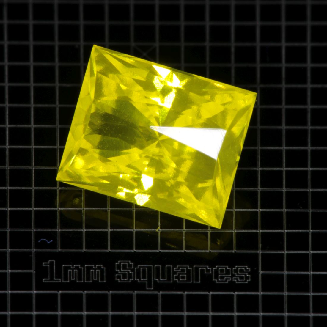 Yellow GAGG garnet Rectangle gemstone