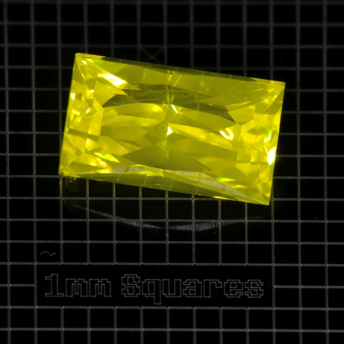 Yellow GAGG garnet Rectangle gemstone