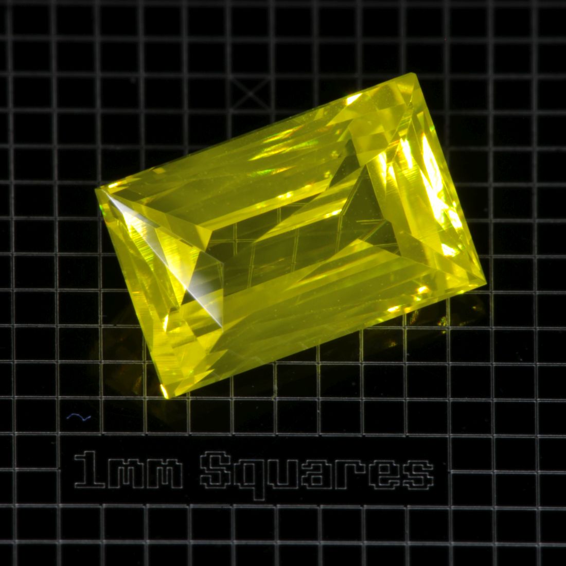 Yellow GAGG garnet Rectangle gemstone