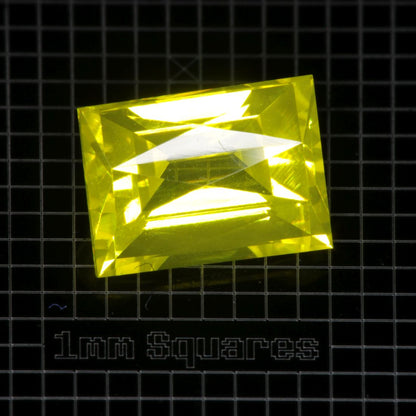 Yellow GAGG garnet Rectangle gemstone