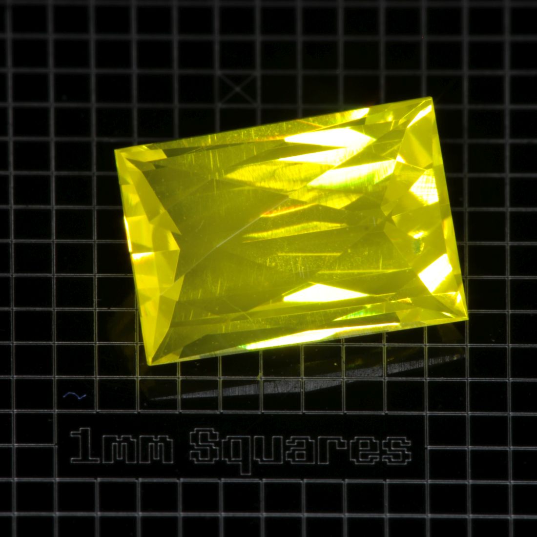 Yellow GAGG garnet Rectangle gemstone