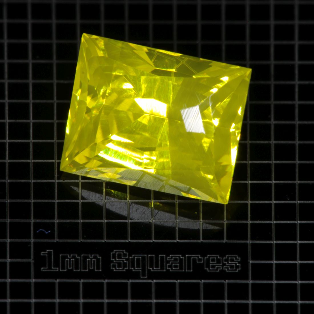 Yellow GAGG garnet Rectangle gemstone