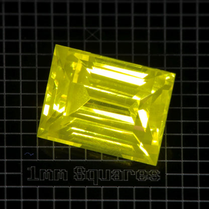 Yellow GAGG garnet Baguette Rectangle gemstone